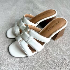 12Thompson White Infused Slide Sandals